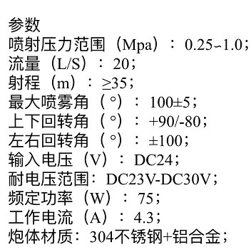 金成灑水炮產品參數(shù) 金成灑水炮產品參數(shù)