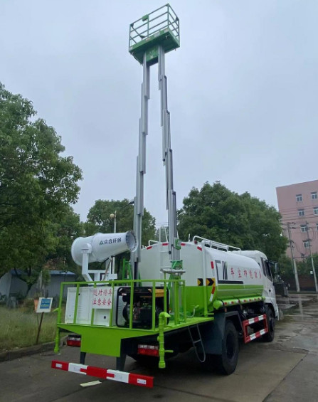 東風(fēng)天錦10方灑水車帶鋁合金升降平臺 東風(fēng)天錦10方灑水車帶鋁合金升降平臺